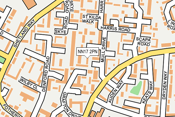 NN17 2PN map - OS OpenMap – Local (Ordnance Survey)
