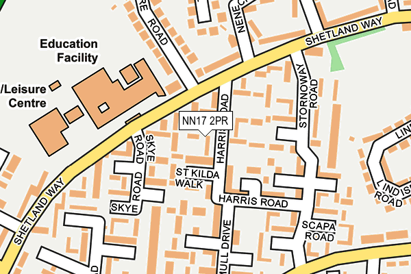 NN17 2PR map - OS OpenMap – Local (Ordnance Survey)