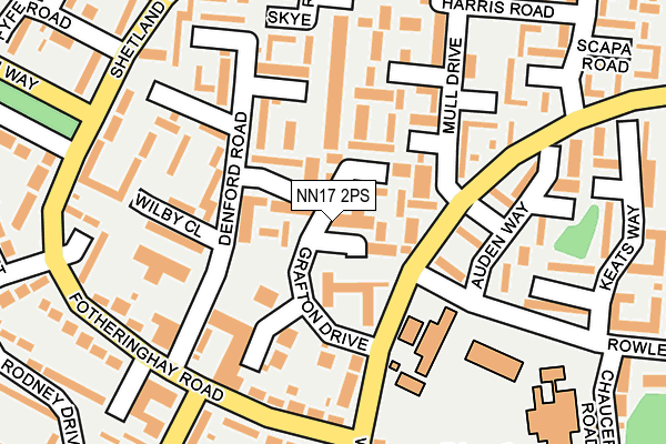 NN17 2PS map - OS OpenMap – Local (Ordnance Survey)