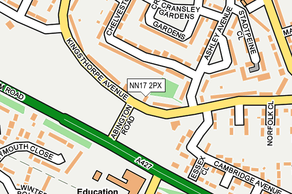 NN17 2PX map - OS OpenMap – Local (Ordnance Survey)