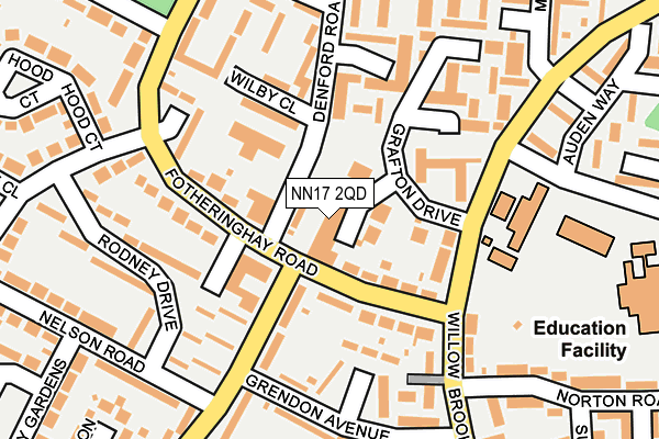 NN17 2QD map - OS OpenMap – Local (Ordnance Survey)