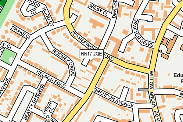 NN17 2QE map - OS OpenMap – Local (Ordnance Survey)