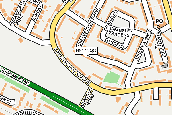 NN17 2QG map - OS OpenMap – Local (Ordnance Survey)