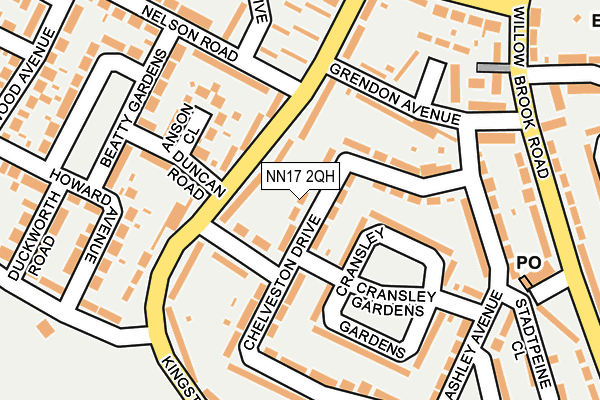 NN17 2QH map - OS OpenMap – Local (Ordnance Survey)