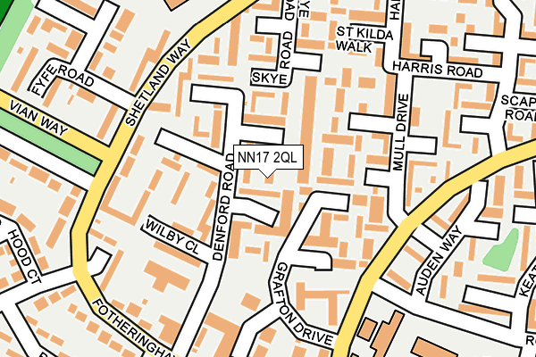 NN17 2QL map - OS OpenMap – Local (Ordnance Survey)