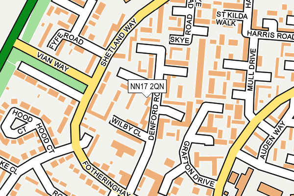NN17 2QN map - OS OpenMap – Local (Ordnance Survey)