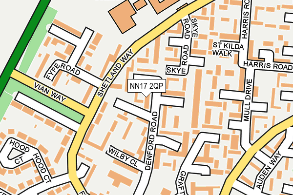 NN17 2QP map - OS OpenMap – Local (Ordnance Survey)