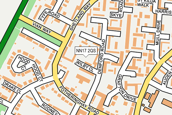 NN17 2QS map - OS OpenMap – Local (Ordnance Survey)