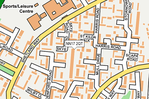 NN17 2QT map - OS OpenMap – Local (Ordnance Survey)