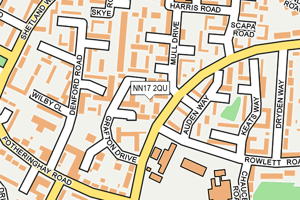 NN17 2QU map - OS OpenMap – Local (Ordnance Survey)