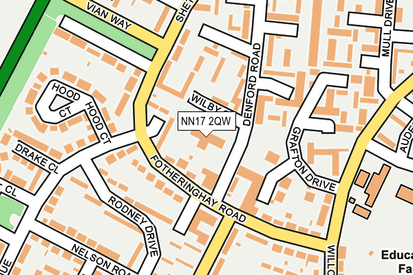 NN17 2QW map - OS OpenMap – Local (Ordnance Survey)