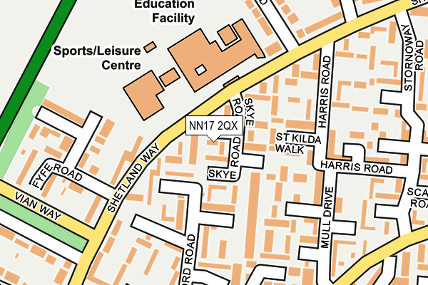 NN17 2QX map - OS OpenMap – Local (Ordnance Survey)