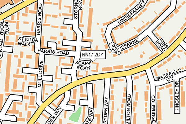NN17 2QY map - OS OpenMap – Local (Ordnance Survey)