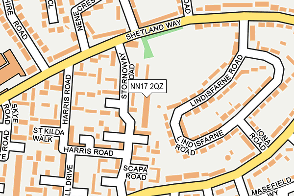 NN17 2QZ map - OS OpenMap – Local (Ordnance Survey)