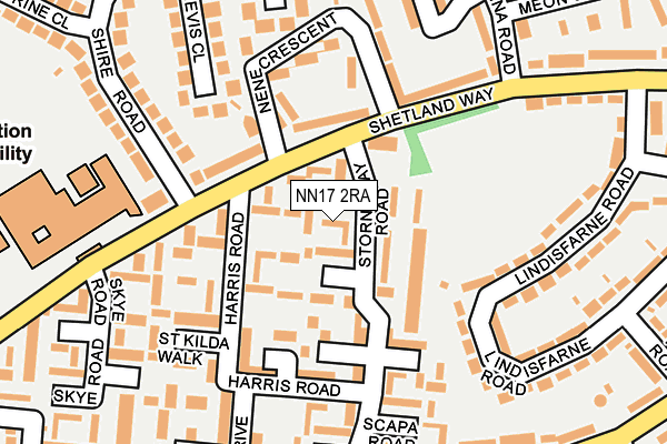 NN17 2RA map - OS OpenMap – Local (Ordnance Survey)