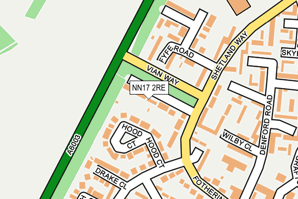 NN17 2RE map - OS OpenMap – Local (Ordnance Survey)