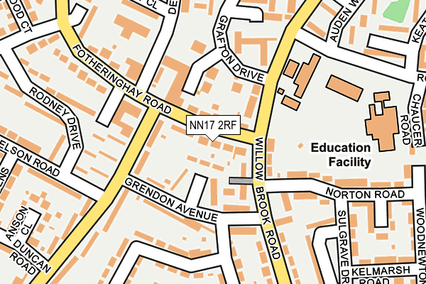 NN17 2RF map - OS OpenMap – Local (Ordnance Survey)