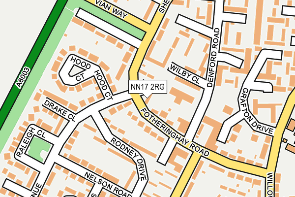 NN17 2RG map - OS OpenMap – Local (Ordnance Survey)