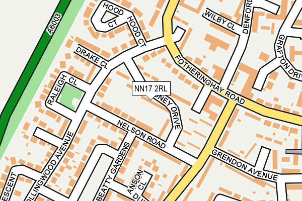 NN17 2RL map - OS OpenMap – Local (Ordnance Survey)