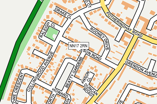 NN17 2RN map - OS OpenMap – Local (Ordnance Survey)