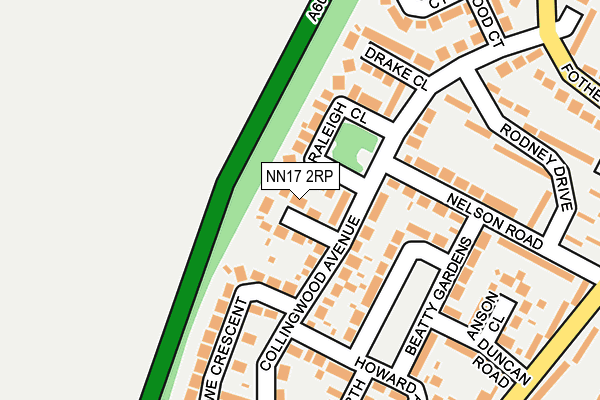 NN17 2RP map - OS OpenMap – Local (Ordnance Survey)