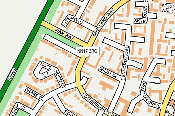 NN17 2RQ map - OS OpenMap – Local (Ordnance Survey)