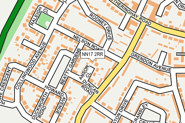 NN17 2RR map - OS OpenMap – Local (Ordnance Survey)