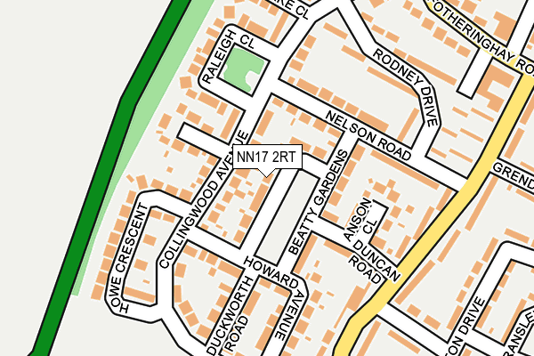 NN17 2RT map - OS OpenMap – Local (Ordnance Survey)