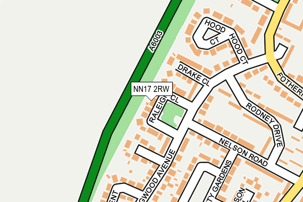 NN17 2RW map - OS OpenMap – Local (Ordnance Survey)