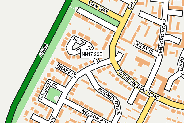 NN17 2SE map - OS OpenMap – Local (Ordnance Survey)