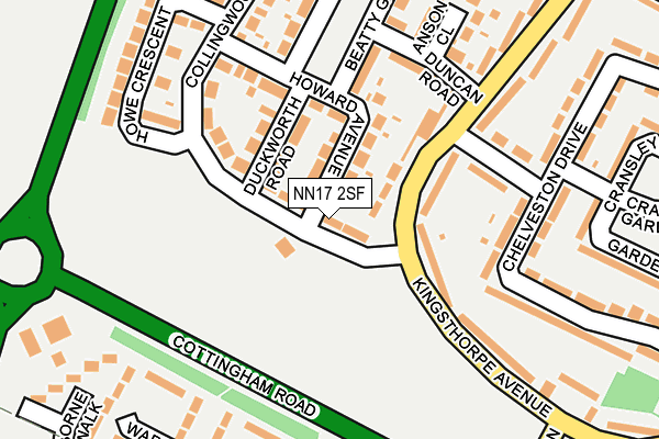 NN17 2SF map - OS OpenMap – Local (Ordnance Survey)