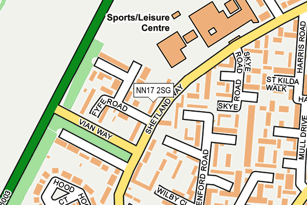 NN17 2SG map - OS OpenMap – Local (Ordnance Survey)