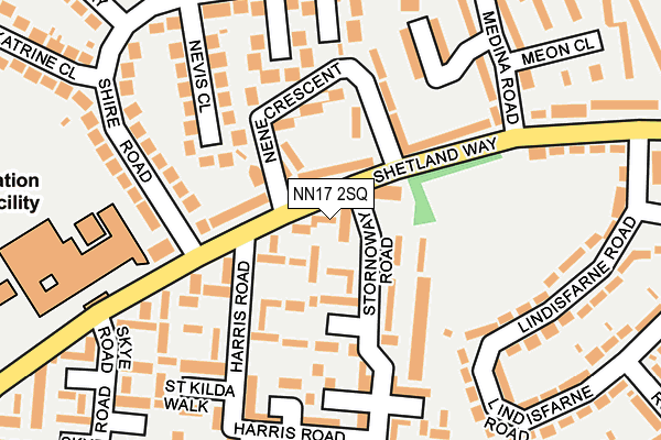 NN17 2SQ map - OS OpenMap – Local (Ordnance Survey)