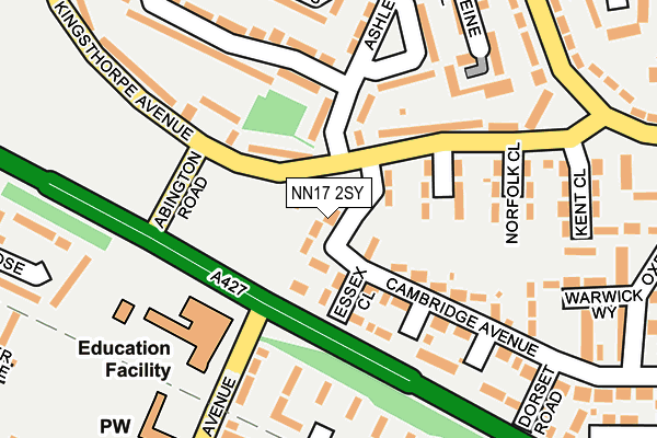 NN17 2SY map - OS OpenMap – Local (Ordnance Survey)