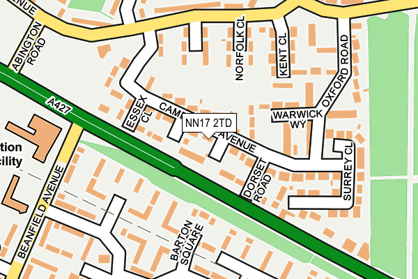 NN17 2TD map - OS OpenMap – Local (Ordnance Survey)