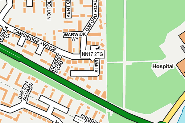 NN17 2TG map - OS OpenMap – Local (Ordnance Survey)