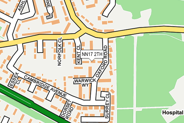 NN17 2TH map - OS OpenMap – Local (Ordnance Survey)