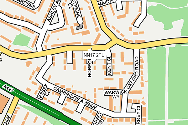 NN17 2TL map - OS OpenMap – Local (Ordnance Survey)