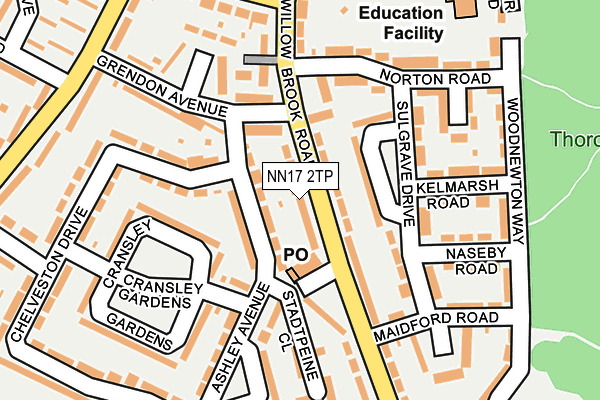 NN17 2TP map - OS OpenMap – Local (Ordnance Survey)
