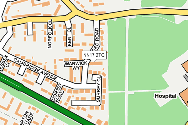 NN17 2TQ map - OS OpenMap – Local (Ordnance Survey)