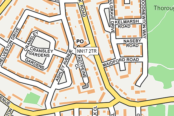 NN17 2TR map - OS OpenMap – Local (Ordnance Survey)