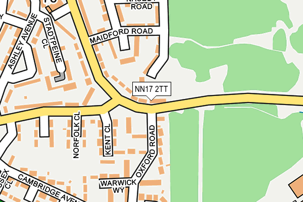 NN17 2TT map - OS OpenMap – Local (Ordnance Survey)