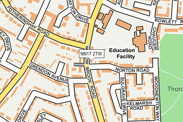 NN17 2TW map - OS OpenMap – Local (Ordnance Survey)
