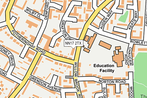 NN17 2TX map - OS OpenMap – Local (Ordnance Survey)