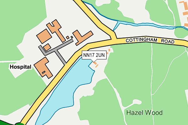 NN17 2UN map - OS OpenMap – Local (Ordnance Survey)