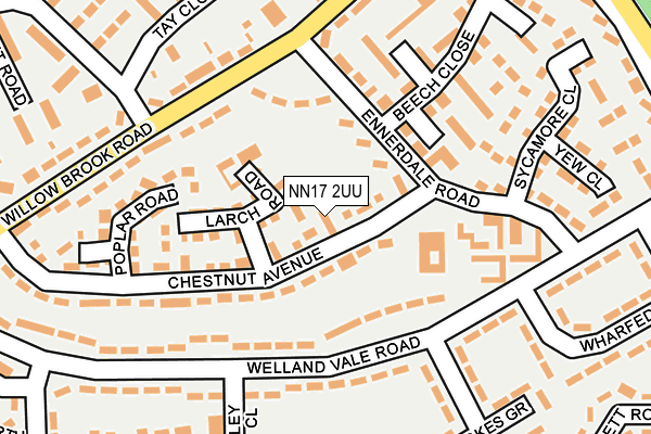 NN17 2UU map - OS OpenMap – Local (Ordnance Survey)