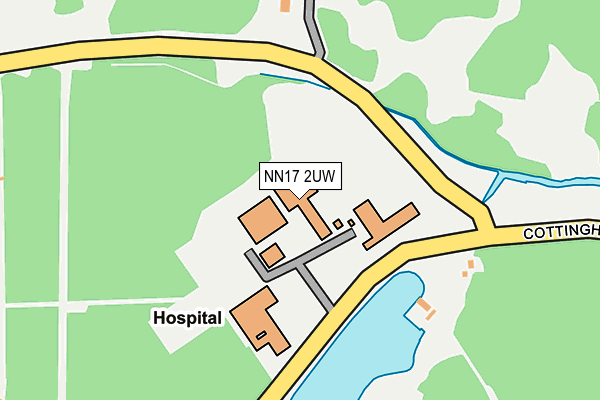 NN17 2UW map - OS OpenMap – Local (Ordnance Survey)