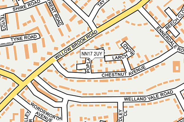 NN17 2UY map - OS OpenMap – Local (Ordnance Survey)