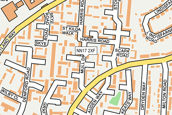 NN17 2XF map - OS OpenMap – Local (Ordnance Survey)
