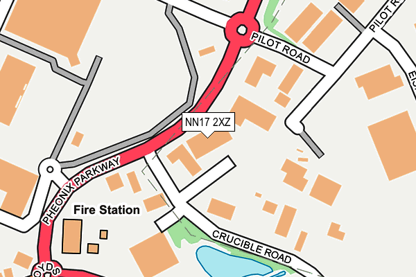 NN17 2XZ map - OS OpenMap – Local (Ordnance Survey)